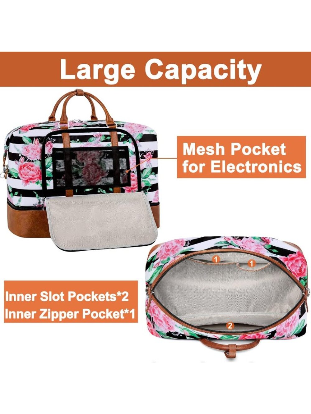 New Bag for Women, Overnight Bag with Shoe Compartment - Picture 6 of 7